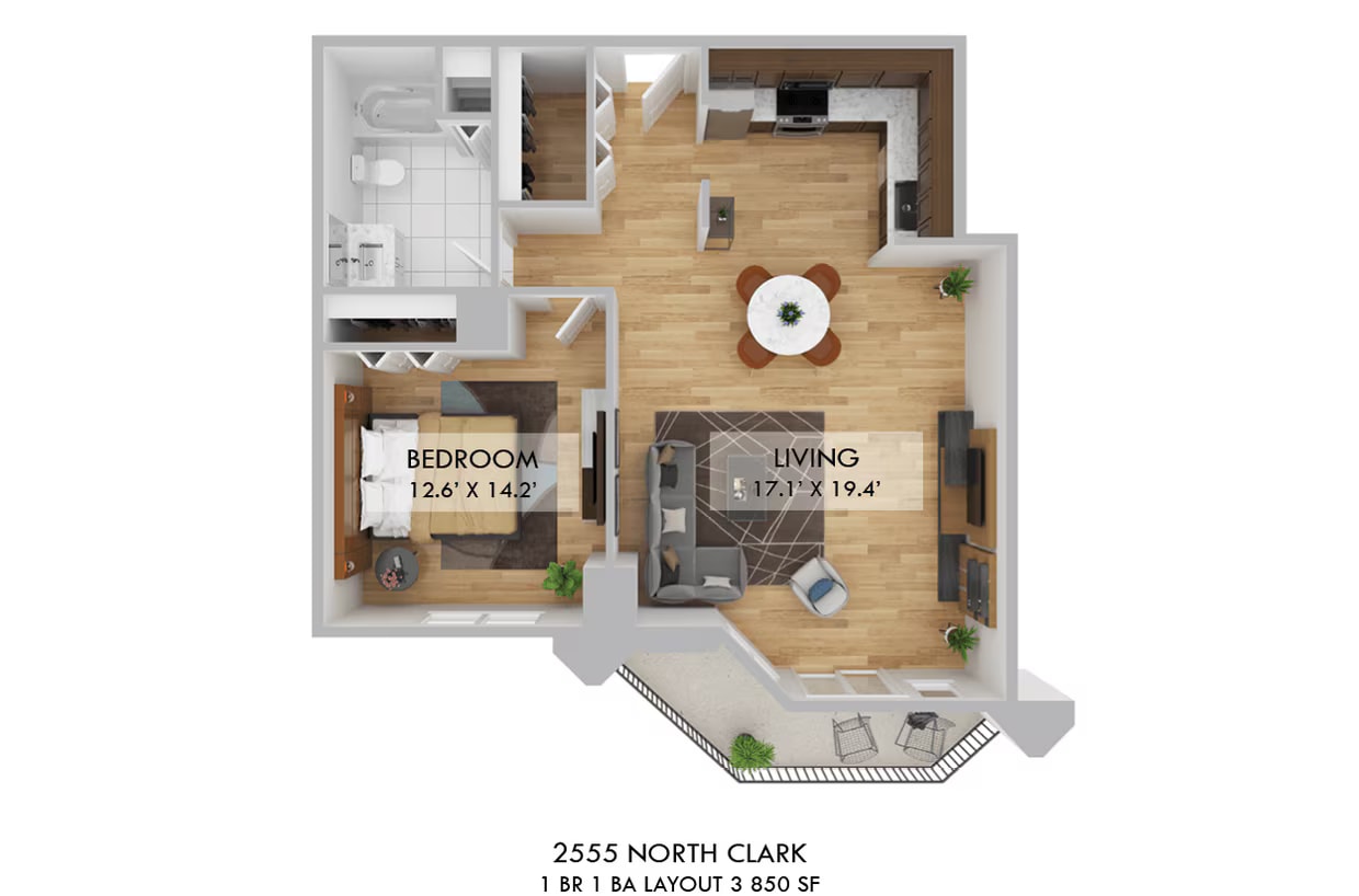 1 Bedroom / Tier 3 floor plan