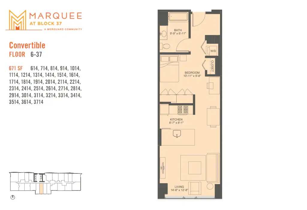 Convertible x 14 floor plan