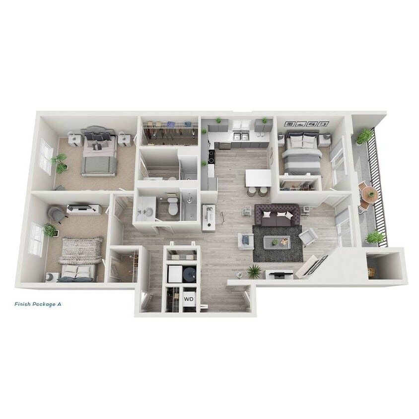Newly Renovated (D1r) floor plan