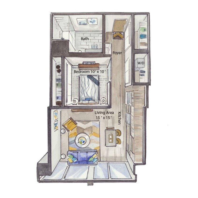 (V06) Jr. One Bedroom floor plan