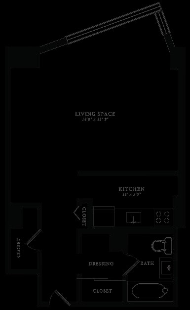Tier 19 (Studio) floor plan