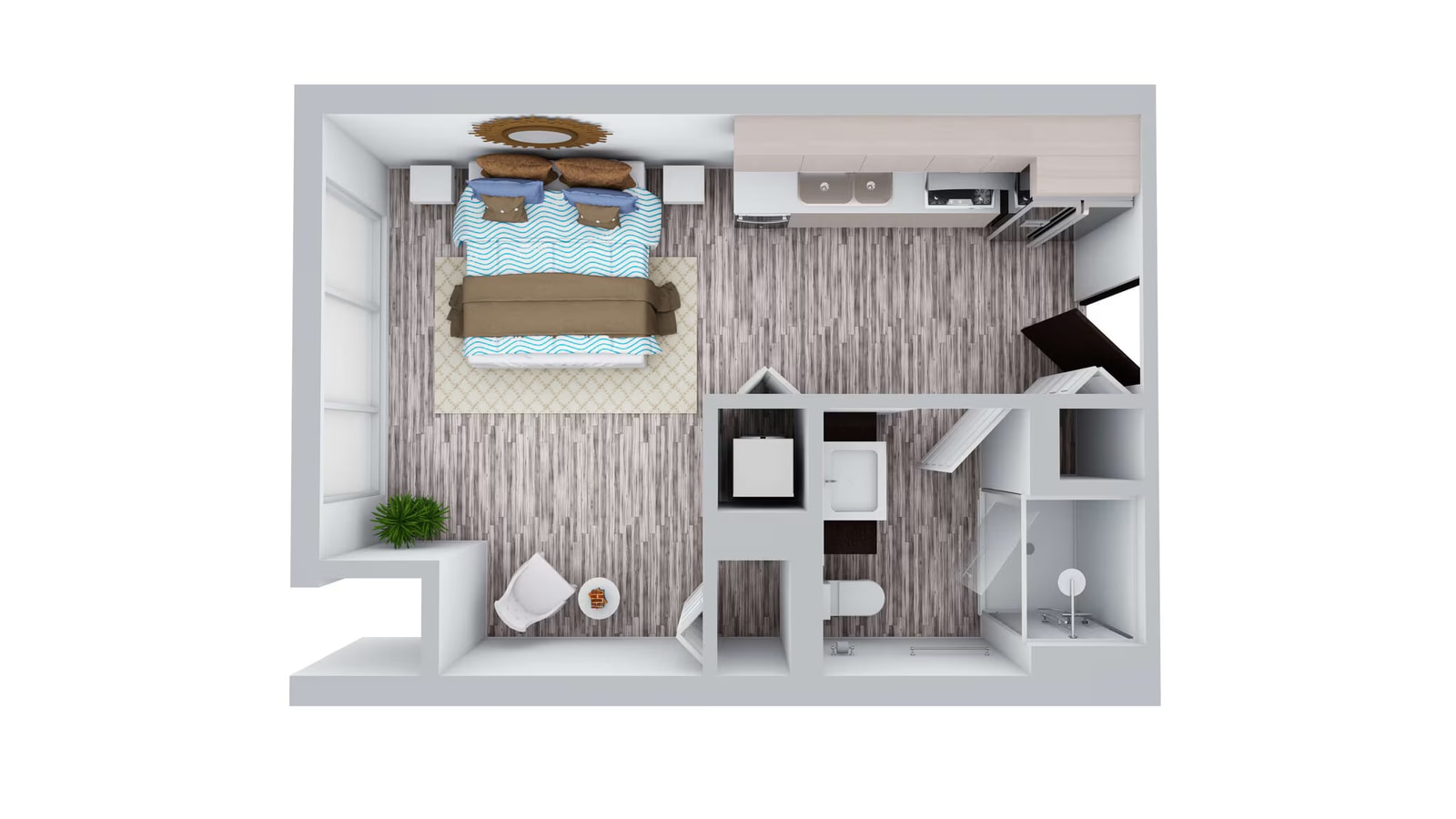 Studio (A2) floor plan