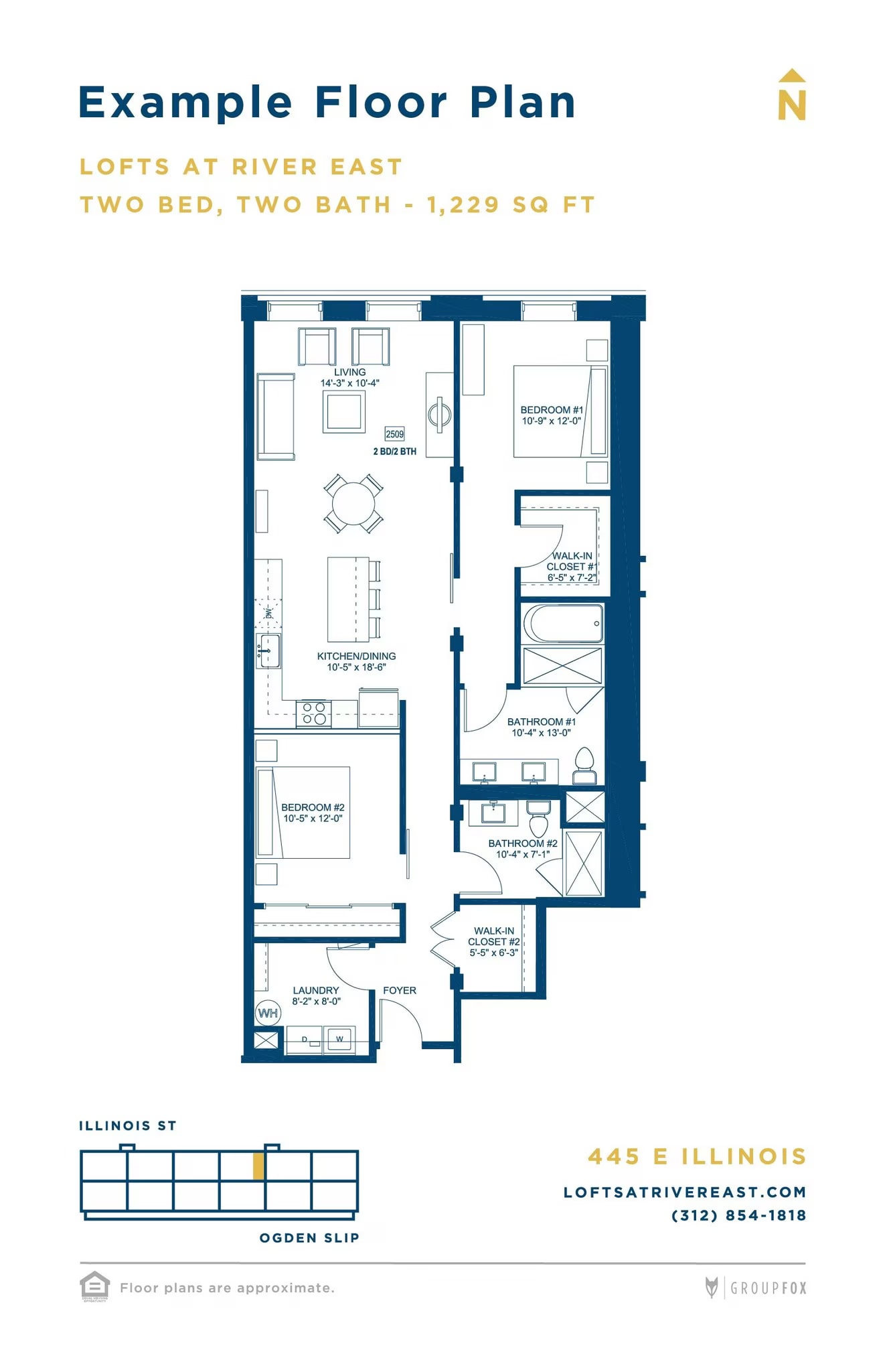 2 Bedroom floor plan