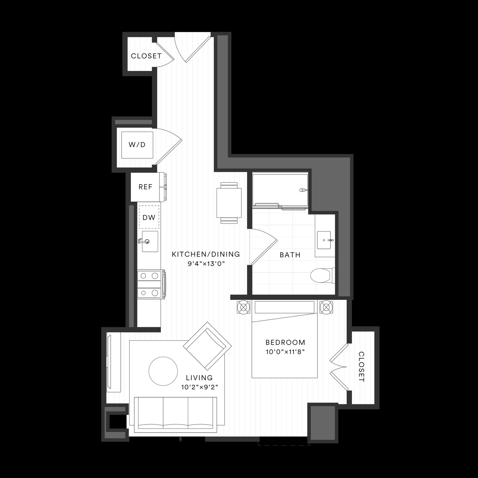 Convertible Studio-C2 floor plan