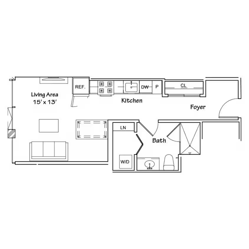 (S03) Studio floor plan