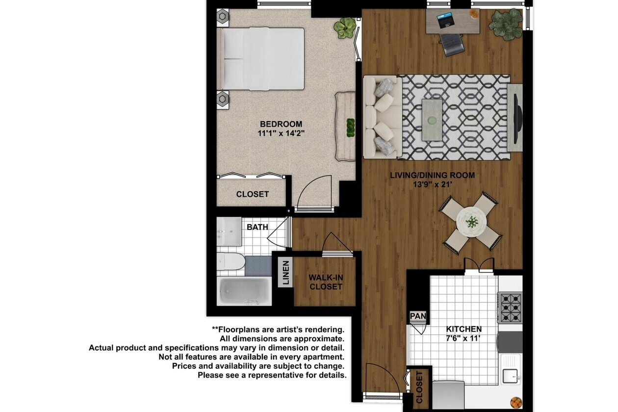 Convertible floor plan
