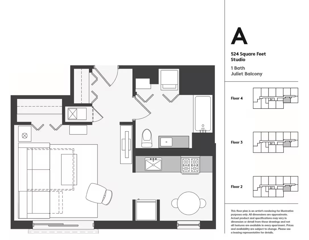 Studio floor plan