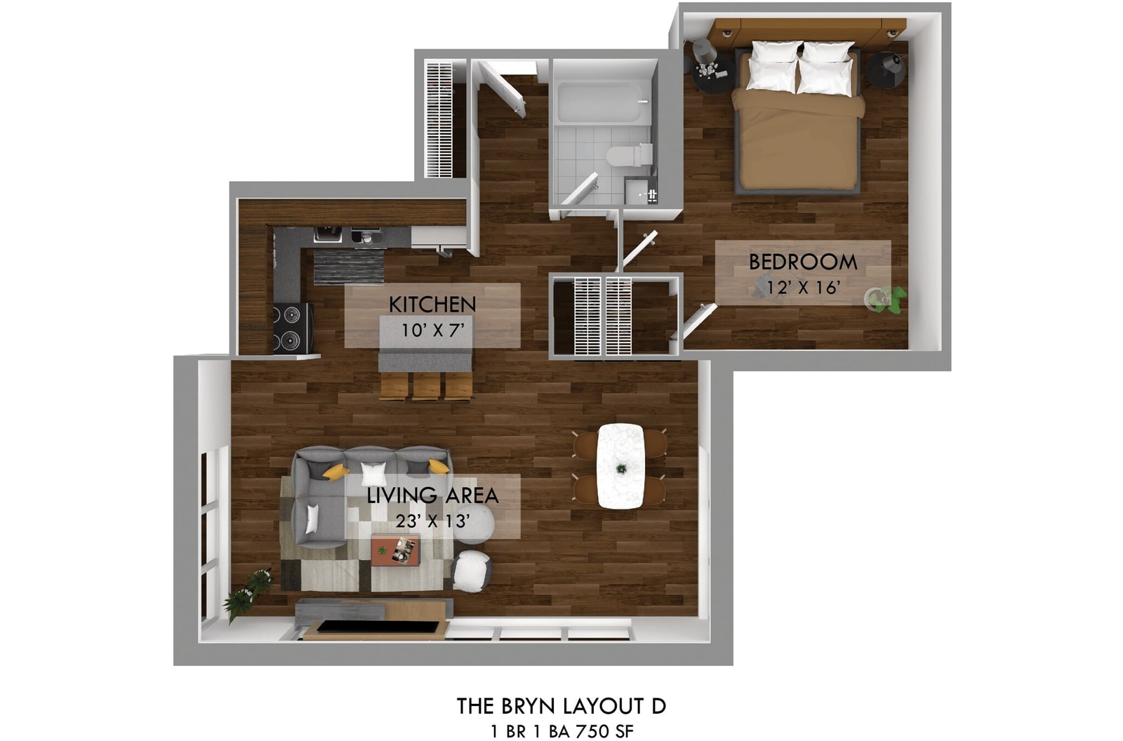 One Bedroom floor plan