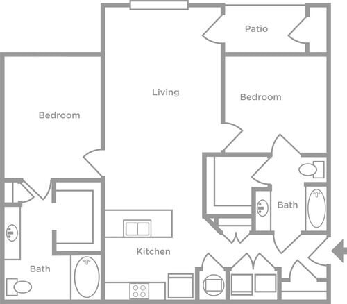 2x2 floor plan