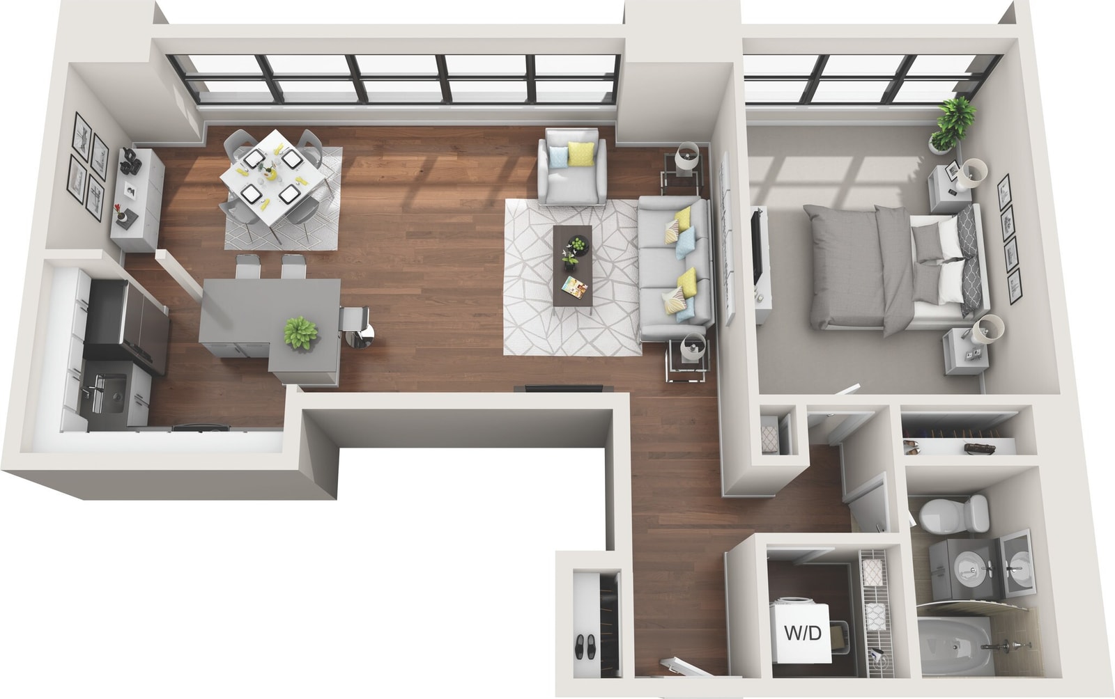 Tier 14 (1BR/1BA) floor plan