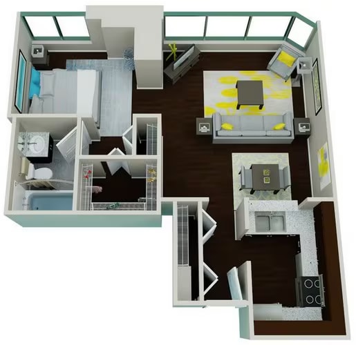 Convertible floor plan