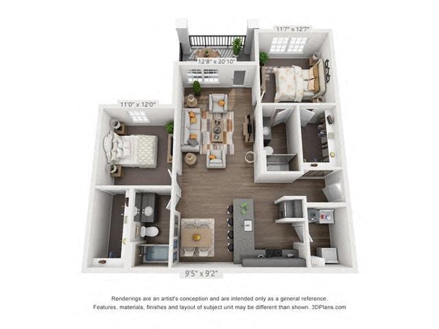 Smith (2 Bed) floor plan