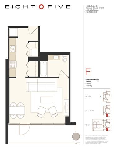 Studio1W floor plan