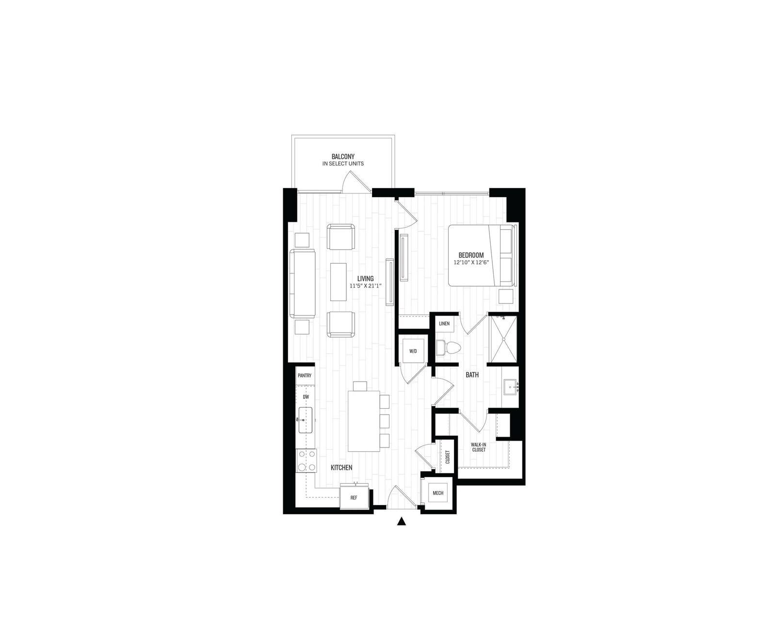 1 Bed/1 Bath-A4 floor plan