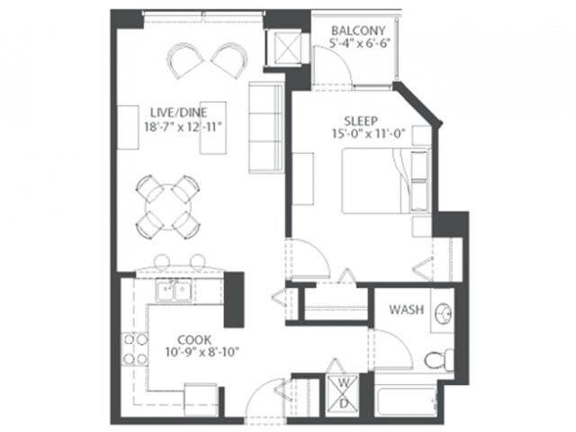 Trendy floor plan