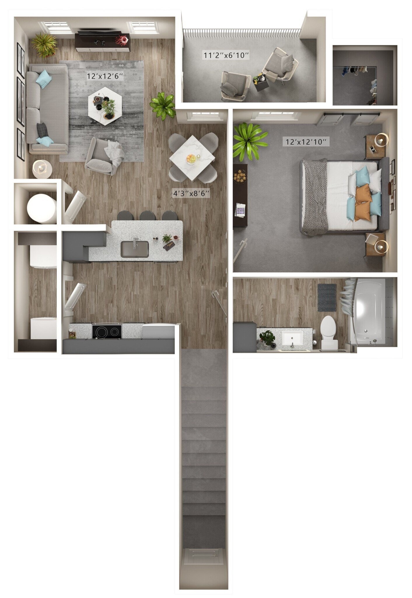 Upper Trousdale with Garage floor plan