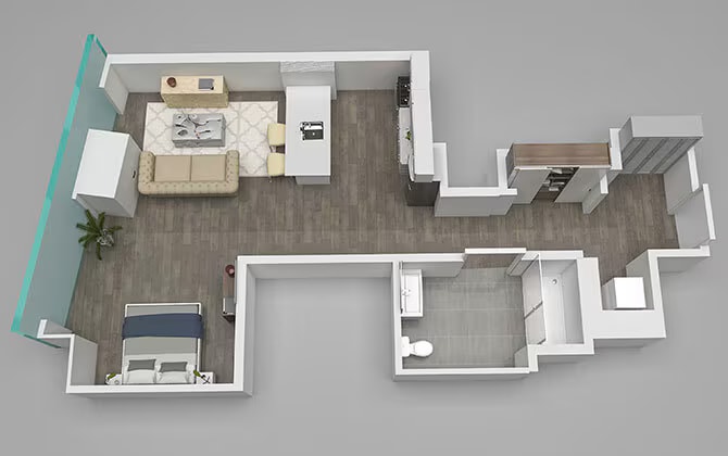 Studio 05 floor plan