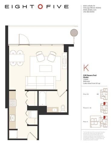 Studio1E floor plan