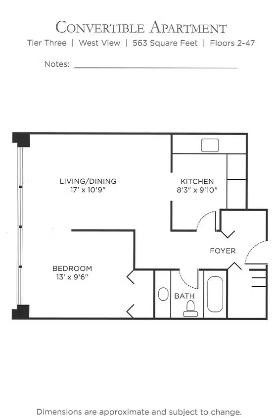 Convertible floor plan