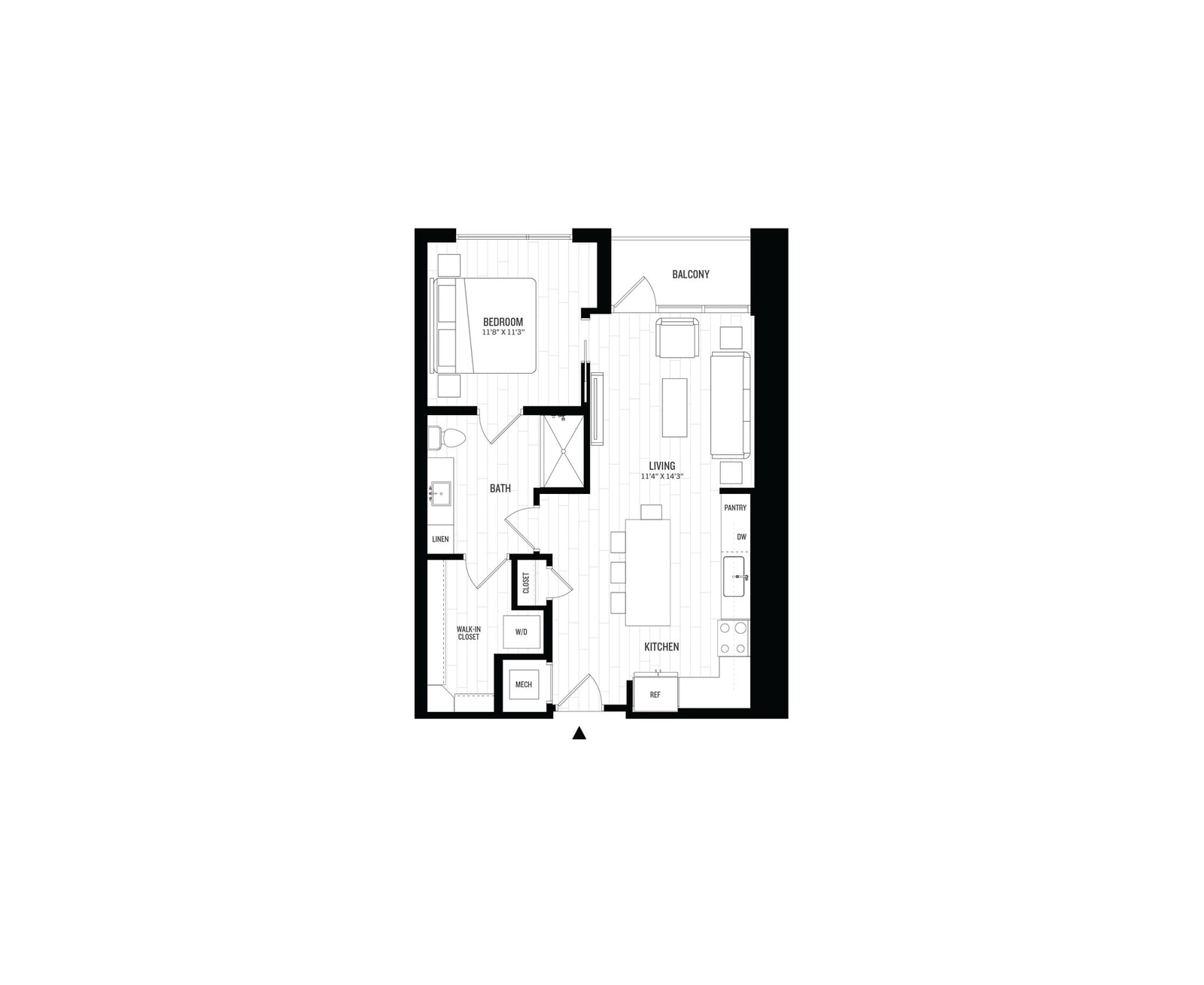 1 Bed/1 Bath-A3 floor plan