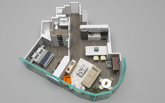 One Bedroom 03 floor plan
