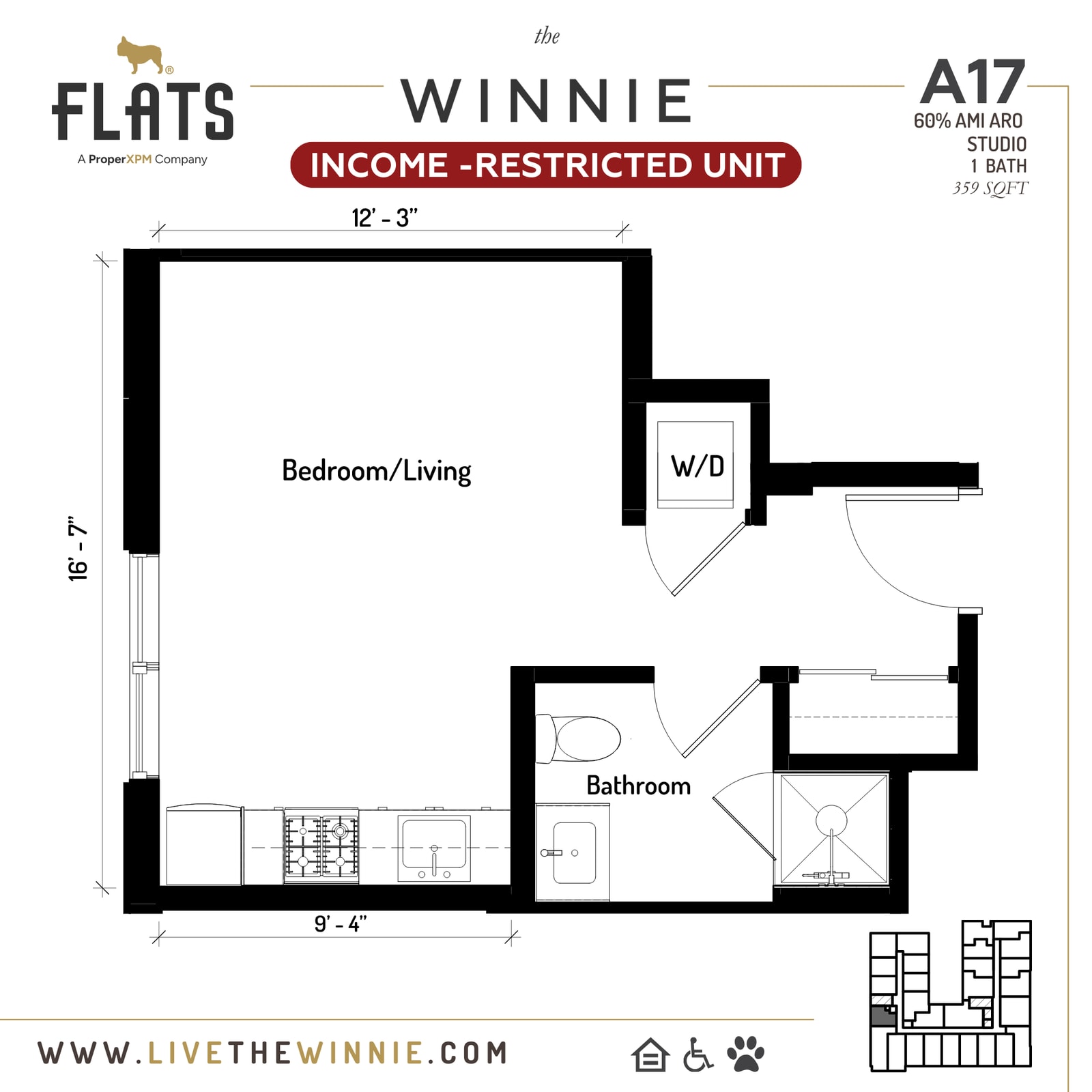 A17- 60% AMI ARO floor plan