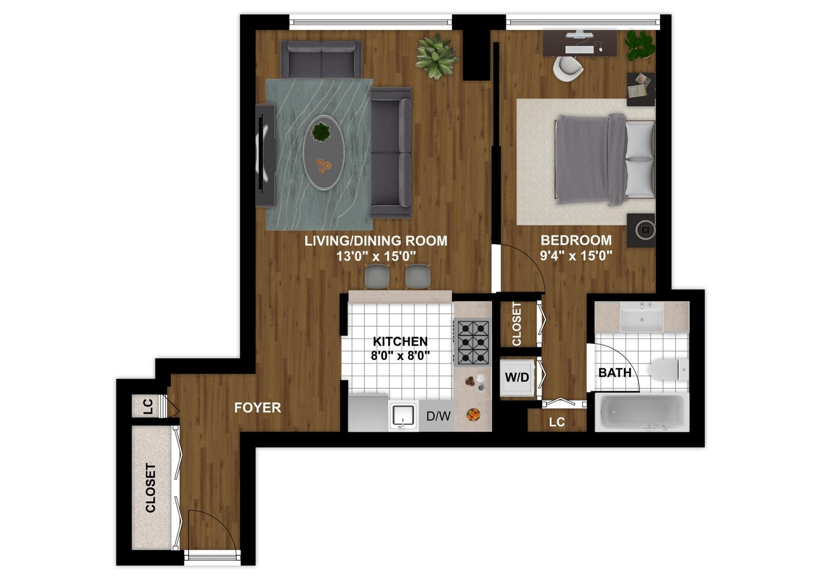 Convertible floor plan