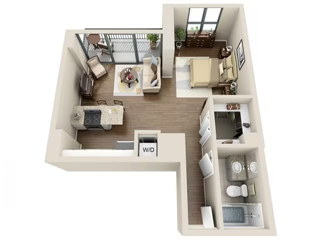 Studio / 11 floor plan