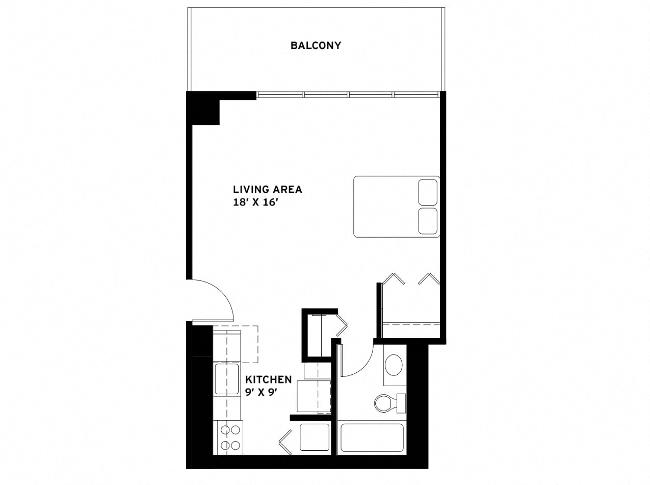 Studio A/F floor plan