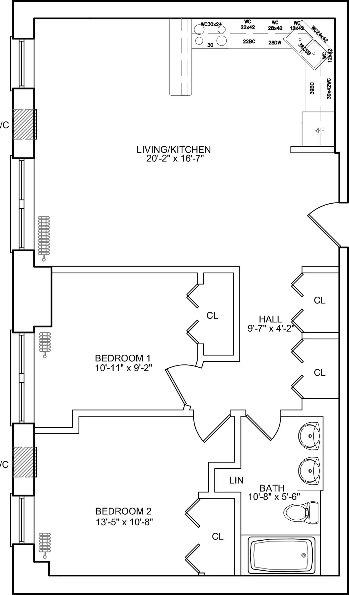Two Bedroom floor plan