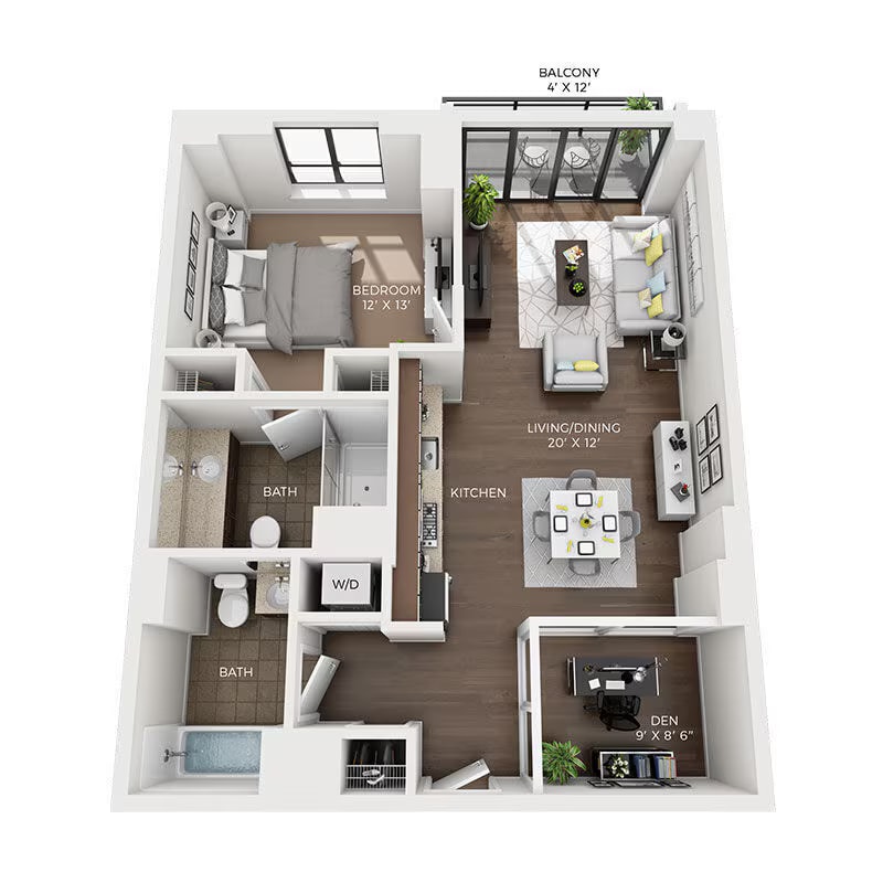 One Bedroom-A2 floor plan