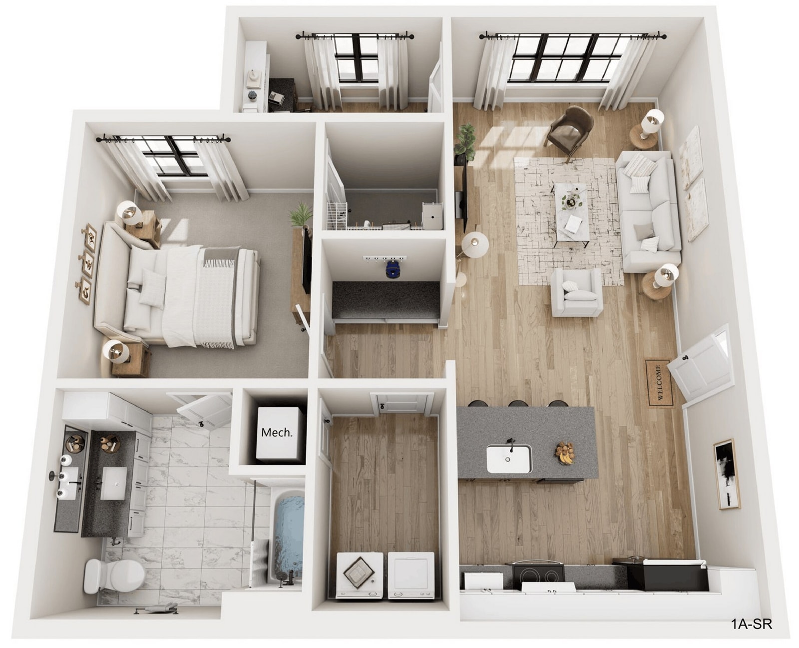 1A-SR floor plan