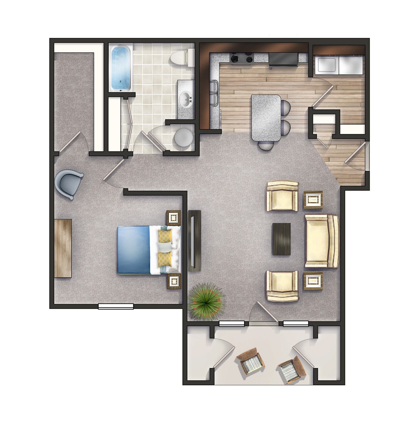 1 Bedroom Plus floor plan