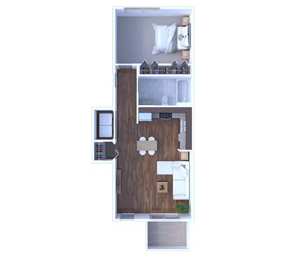 1 Bedroom Floor Plan A2 floor plan