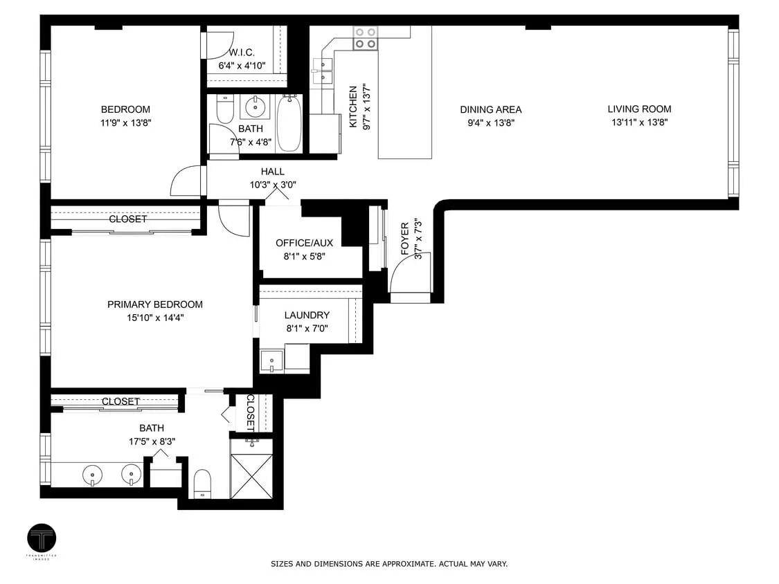 2 Bedroom-2 Bathroom floor plan