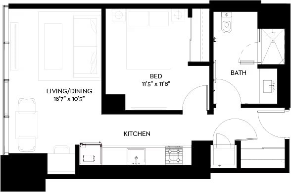 1-J floor plan