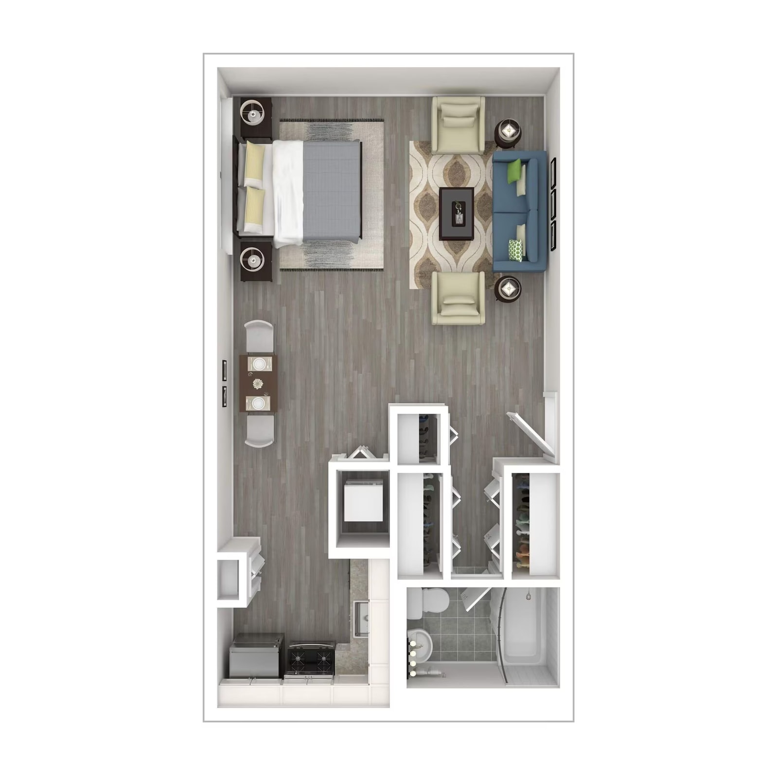 Studio A floor plan