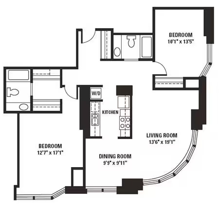 Two Bedroom floor plan