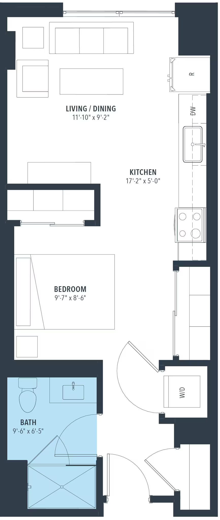 Studio-e10a floor plan