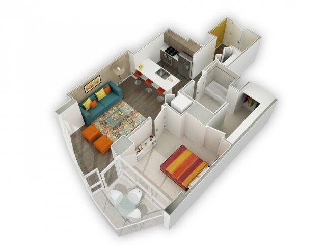 One Bedroom_hub 08 floor plan
