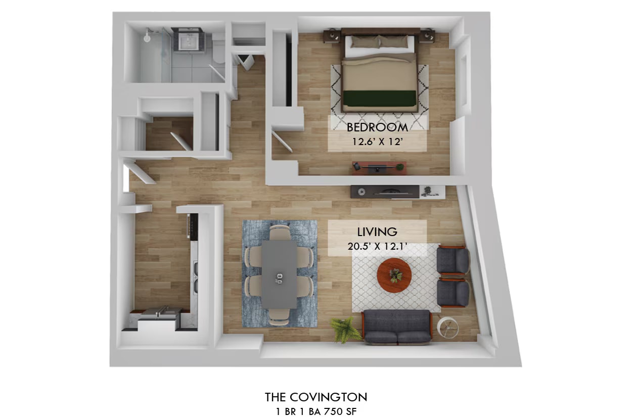 One Bedroom floor plan