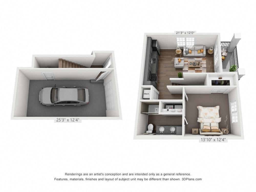 1806 Townhome floor plan