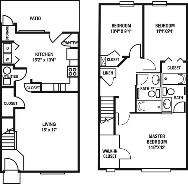 3 Bedroom Two Bathroom floor plan