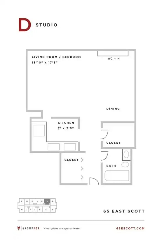 Studio floor plan