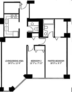 Two Bedroom floor plan