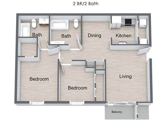 Two Bedroom Apartment floor plan
