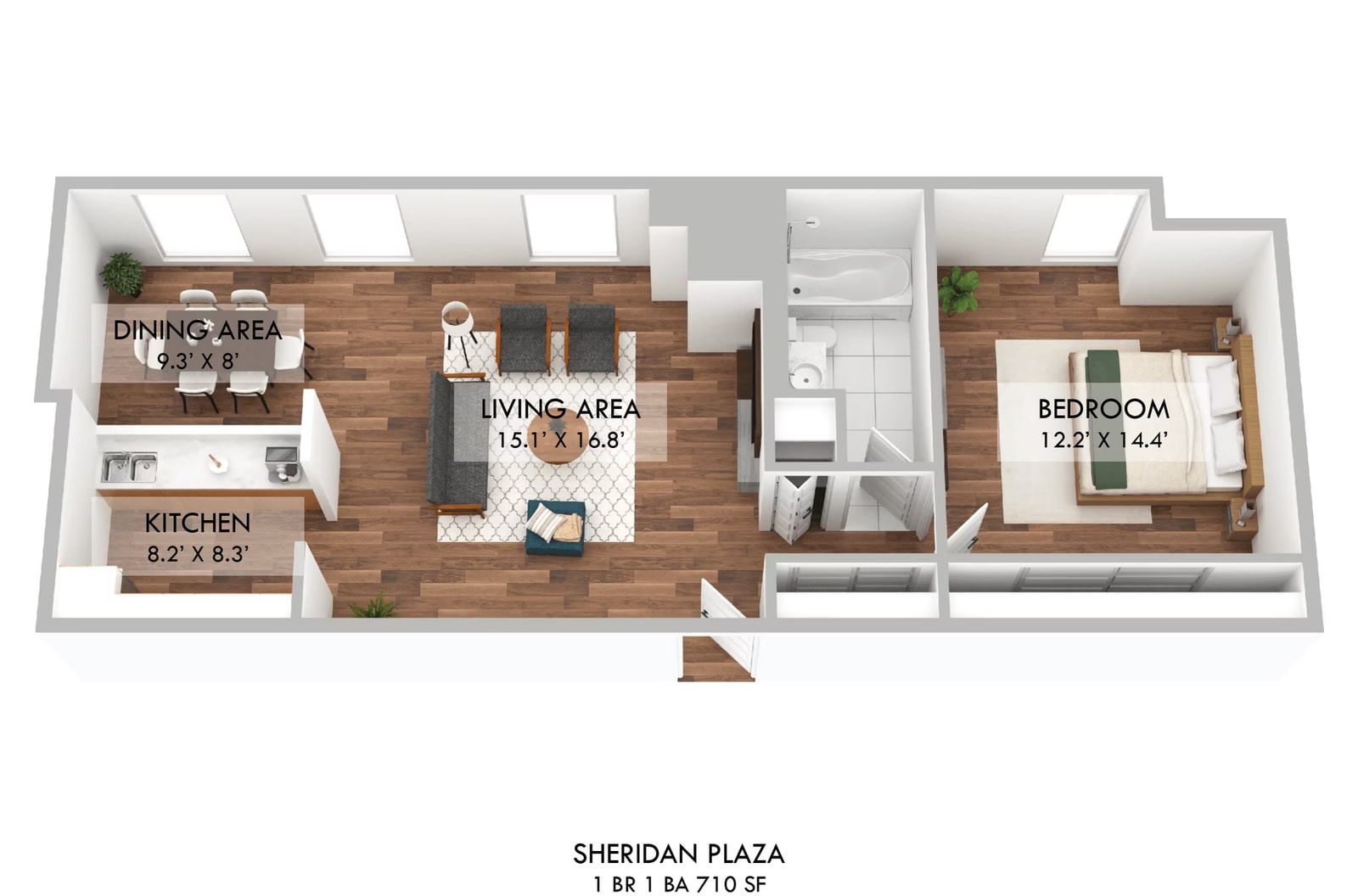 One Bedroom floor plan