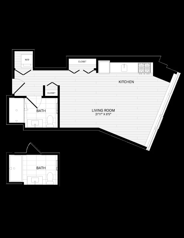 Studio-1A floor plan