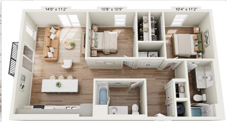 2D 80% floor plan