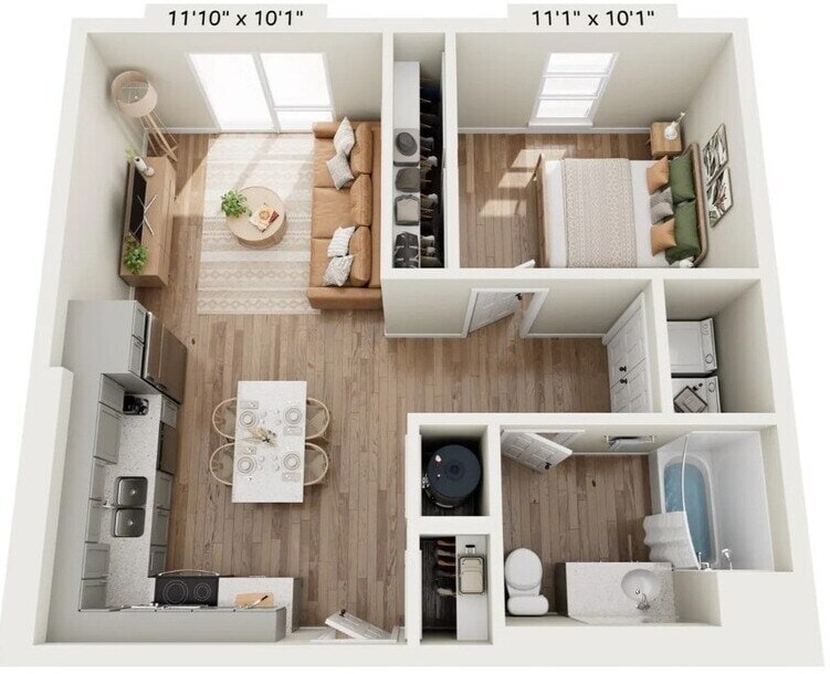 1A 60% floor plan